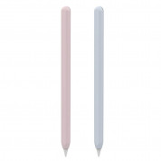 Stoyobe Silicone Pencil Sleeve Set for Apple Pencil 2 (pink-blue) (2 pcs.)