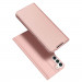 Dux Ducis Skin Pro Case - кожен калъф с поставка и отделение за кр. карти за Samsung Galaxy S22 (розов) 1
