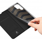 Dux Ducis Skin Pro Case - кожен калъф с поставка и отделение за кр. карти за Samsung Galaxy S22 Ultra (черен) 5