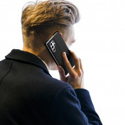 Dux Ducis Skin Pro Case - кожен калъф с поставка и отделение за кр. карти за Samsung Galaxy S22 Ultra (черен) 7