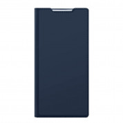 Dux Ducis Skin Pro Case - кожен калъф с поставка и отделение за кр. карти за Samsung Galaxy S22 Ultra (син) 8