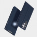 Dux Ducis Skin Pro Case - кожен калъф с поставка и отделение за кр. карти за Samsung Galaxy S22 Ultra (син) 10