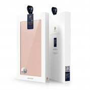 Dux Ducis Skin Pro Case - кожен калъф с поставка и отделение за кр. карти за Samsung Galaxy S22 Ultra (розов) 11