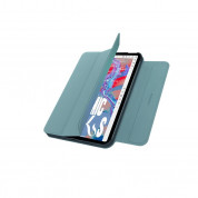 SwitchEasy Origami Magnetically Detachable Folio Case- полиуретанов калъф с отделящ се кейс и отделение за Apple Pencil 2 за iPad mini 6 (2021) (светлосин)