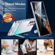 ESR Air Shield Boost Case - удароустойчив хибриден кейс с вградена поставка за Samsung Galaxy S22 Ultra (прозрачен) 2