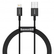 Baseus Superior Lightning USB Cable (CALYS-A01) - USB кабел за Apple устройства с Lightning порт (100 см) (черен)