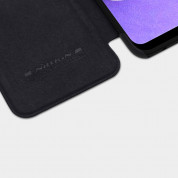 Nillkin Qin Leather Flip Case - кожен калъф, тип портфейл за Samsung Galaxy A03s (черен) 7