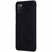 Nillkin Qin Leather Flip Case - кожен калъф, тип портфейл за Samsung Galaxy A03s (черен) 1
