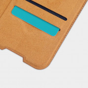 Nillkin Qin Leather Flip Case - кожен калъф, тип портфейл за Samsung Galaxy A03s (черен) 8
