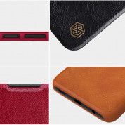 Nillkin Qin Leather Flip Case - кожен калъф, тип портфейл за Samsung Galaxy A03s (черен) 10