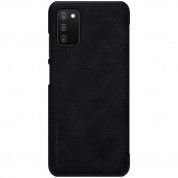 Nillkin Qin Leather Flip Case - кожен калъф, тип портфейл за Samsung Galaxy A03s (черен) 2