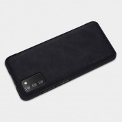 Nillkin Qin Leather Flip Case - кожен калъф, тип портфейл за Samsung Galaxy A03s (черен) 4