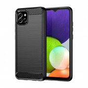 Carbon Flexible TPU Case  - тънък силиконов (TPU) калъф за Samsung Galaxy A03s (черен)