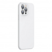Baseus Jelly Liquid Silica Gel Case (ARYT000502) - силиконов (TPU) калъф за iPhone 13 Pro Max (бял) 2