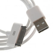 Висококачествен USB към Док конектор кабел за iPhone, iPad и iPod (бял)