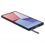 Spigen Thin Fit Case - качествен тънък матиран кейс за Samsung Galaxy S22 Ultra (черен) 9