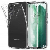 Spigen Liquid Crystal Case - тънък силиконов (TPU) калъф за Samsung Galaxy S22 Plus (прозрачен)