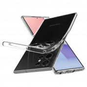 Spigen Liquid Crystal Case - тънък силиконов (TPU) калъф за Samsung Galaxy S22 Ultra (прозрачен) 5