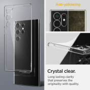 Spigen Liquid Crystal Case - тънък силиконов (TPU) калъф за Samsung Galaxy S22 Ultra (прозрачен) 8