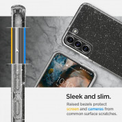 Spigen Liquid Crystal Glitter Case - тънък качествен силиконов (TPU) калъф за Samsung Galaxy S22 (прозрачен)  7