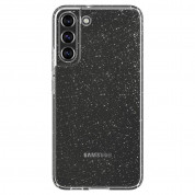 Spigen Liquid Crystal Glitter Case - тънък качествен силиконов (TPU) калъф за Samsung Galaxy S22 (прозрачен)  1