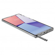 Spigen Liquid Crystal Glitter Case - тънък качествен силиконов (TPU) калъф за Samsung Galaxy S22 Ultra (прозрачен)  7