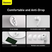 Baseus Encok W3 TWS In-Ear Bluetooth Earphones - безжични блутут слушалки със зареждащ кейс (бял) 14
