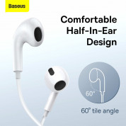 Baseus Encok C17 In-Ear USB-C Stereo Headphones (NGCR010002) - слушалки с USB-C кабел, управление на звука и микрофон (бял) 13