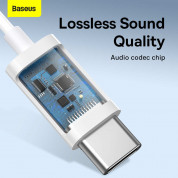Baseus Encok C17 In-Ear USB-C Stereo Headphones (NGCR010002) - слушалки с USB-C кабел, управление на звука и микрофон (бял) 11