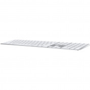 Apple Magic Wireless Keyboard US with Numeric Keypad - безжична клавиатура за iPad и MacBook (сребрист-бял)  3