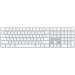 Apple Magic Wireless Keyboard US with Numeric Keypad - безжична клавиатура за iPad и MacBook (сребрист-бял)  1