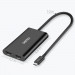Choetech Thunderbolt 3 Dual HDMI 4K Adapter - адаптер за свързване от USB-C към два HDMI порта (черен) 3