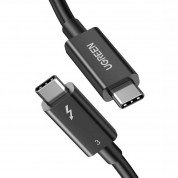 Ugreen Thunderbolt 3 Cable (40Gbps) - USB-C към USB-C кабел с Thunderbolt 3 за Apple продукти (200 см) (черен)