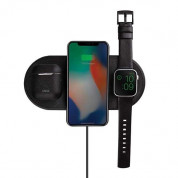 Uniq Aereo 3in1 Wireless Charging Pad 10W - тройна поставка (пад) за безжично зареждане на Qi съвместими устройства, Apple Watch и Apple Airpods (черен)
