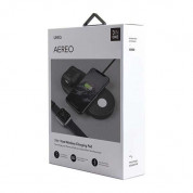 Uniq Aereo 3in1 Wireless Charging Pad 10W - тройна поставка (пад) за безжично зареждане на Qi съвместими устройства, Apple Watch и Apple Airpods (черен) 7