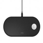 Uniq Aereo 3in1 Wireless Charging Pad 10W - тройна поставка (пад) за безжично зареждане на Qi съвместими устройства, Apple Watch и Apple Airpods (черен) 14