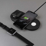 Uniq Aereo 3in1 Wireless Charging Pad 10W - тройна поставка (пад) за безжично зареждане на Qi съвместими устройства, Apple Watch и Apple Airpods (черен) 12
