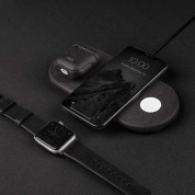 Uniq Aereo 3in1 Wireless Charging Pad 10W - тройна поставка (пад) за безжично зареждане на Qi съвместими устройства, Apple Watch и Apple Airpods (черен) 1