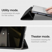 Spigen Liquid Air Folio Case - силиконов (TPU) кейс с висока степен на защита и поставка за Samsung Galaxy Tab A7 Lite 8.7 (2021) (черен) 12