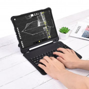 Choetech Wireless Keyboard Case - полиуретанов калъф, клавиатура, тракпад и поставка за iPad Pro 11 M1 (2021), iPad Pro 11 (2020), iPad Pro 11 (2018) (черен) 6