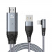 Joyroom Lightning to HDMI Cable and Charging Function 4K - кабел за свързване и зареждане от Lightning към HDMI за мобилни устройства с Lightning порт (сив) 1