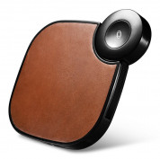 iCarer Leather 2 in 1 Wireless Charger 10W - поставка (пад) за безжично зареждане на Qi съвместими устройства и зареждане на Apple Watch (кафяв)  3