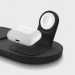 Uniq Aereo Mag 3-in-1 Wireless Charger 15W - тройна поставка (пад) за безжично зареждане за iPhone с Magsafe, Apple Watch, AirPods Pro и Qi съвместими мобилни устройства (черен) 5