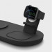 Uniq Aereo Mag 3-in-1 Wireless Charger 15W - тройна поставка (пад) за безжично зареждане за iPhone с Magsafe, Apple Watch, AirPods Pro и Qi съвместими мобилни устройства (черен) 6
