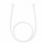 4smarts AirPods Strap - тънко силиконово въженце за безжични слушалки Apple AirPods (бял) (bulk)