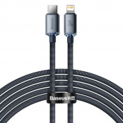 Baseus Crystal Shine USB-C to Lightning Cable PD 20W (CAJY000301) - USB-C към Lightning кабел за Apple устройства с Lightning порт (200 см) (черен)