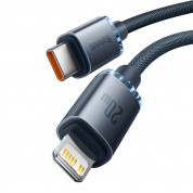 Baseus Crystal Shine USB-C to Lightning Cable PD 20W (CAJY000301) - USB-C към Lightning кабел за Apple устройства с Lightning порт (200 см) (черен) 1