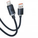 Baseus Crystal Shine USB-A to USB-C Cable PD 2.0 100W (CAJY000501) - здрав кабел с въжена оплетка и бързо зареждане за устройства с USB-C порт (200 см) (черен) 10