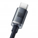 Baseus Crystal Shine USB-A to USB-C Cable PD 2.0 100W (CAJY000501) - здрав кабел с въжена оплетка и бързо зареждане за устройства с USB-C порт (200 см) (черен) 3