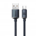 Baseus Crystal Shine USB-A to USB-C Cable PD 2.0 100W (CAJY000501) - здрав кабел с въжена оплетка и бързо зареждане за устройства с USB-C порт (200 см) (черен) 2